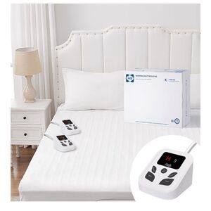 Sealy Heated Mattress Pad King Size 78x80 Inch w/Dual Control 10 Heated Settings